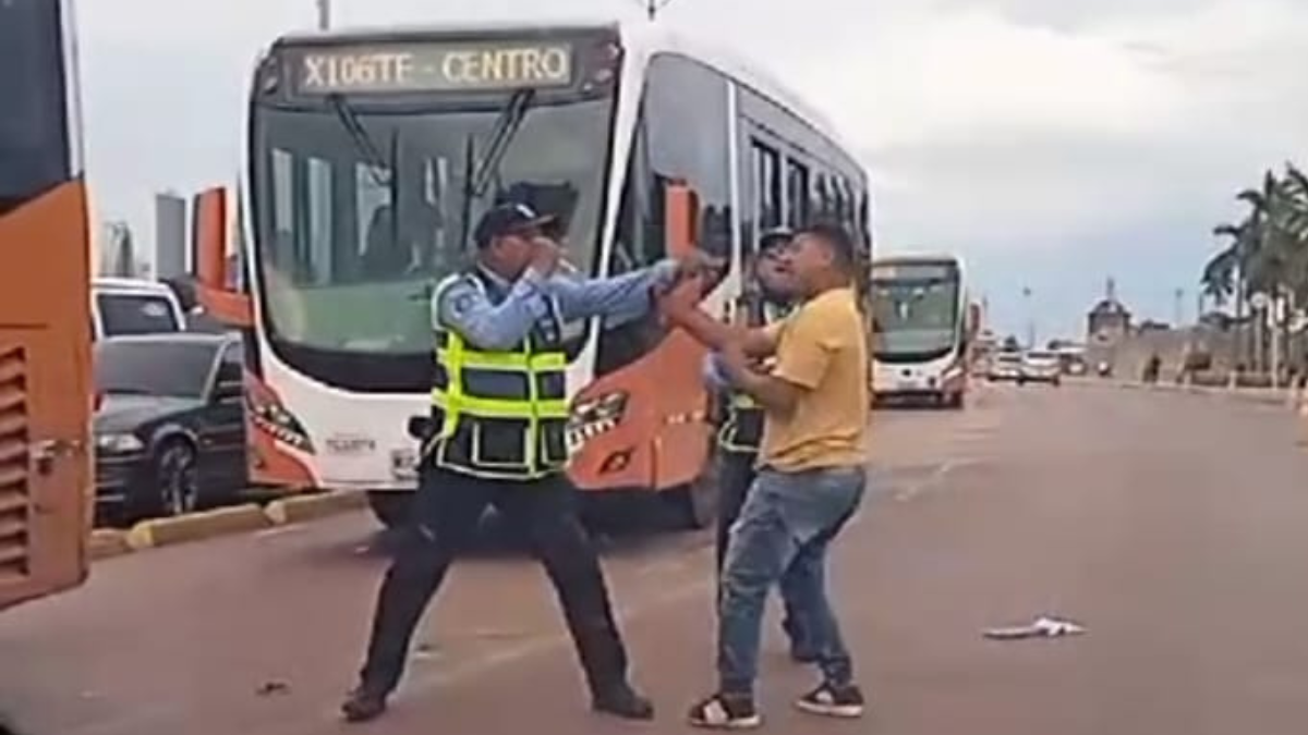 Agente de transito se defiende ante polémico video donde pelea con un taxista 13/08/2024