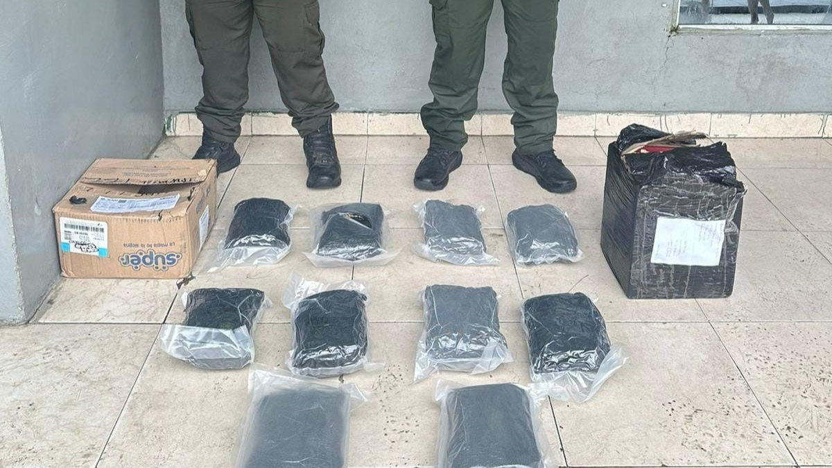 Policía incautó droga camuflada como encomienda en empresa de mensajería