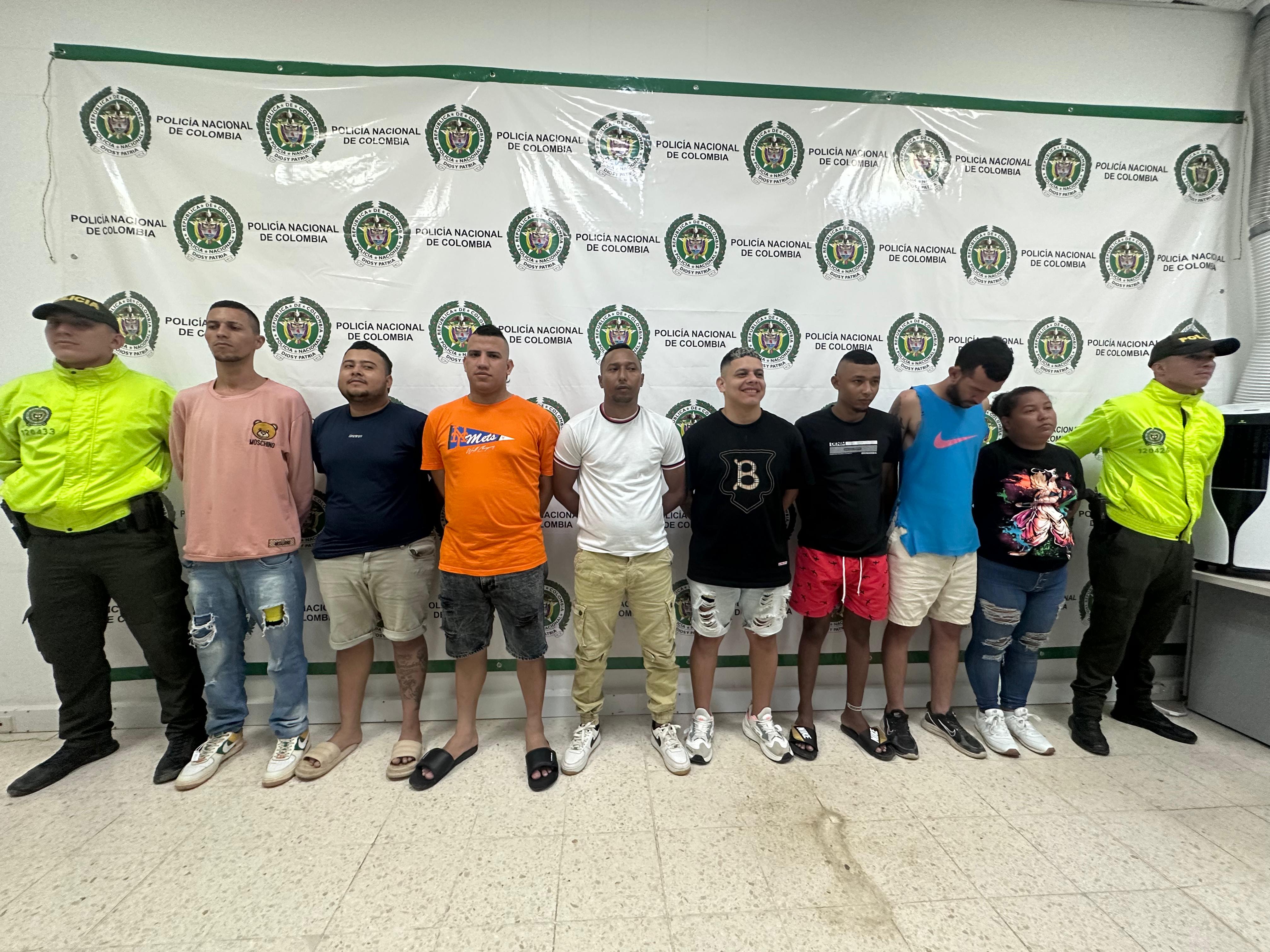 Policía capturó a nueve ‘pachencas’ por homicidio y constreñimiento a empresarios