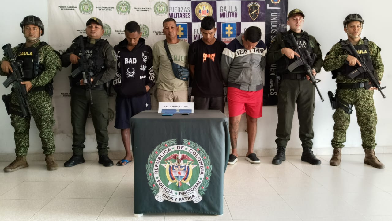 Cayeron 4 integrantes del Clan del Golfo, dedicados al cobro excesivo de extorsión al sur de Bolívar 13/08/2024