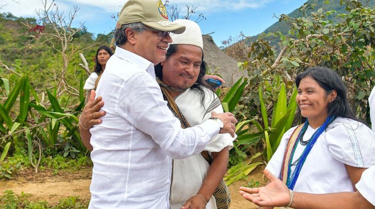 Encuentro del presidente Petro con indígenas Arhuacos