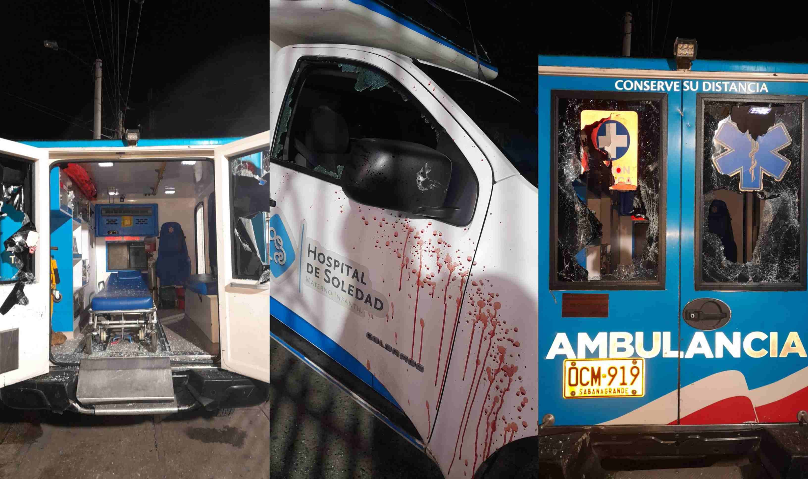 Ambulancia destruida