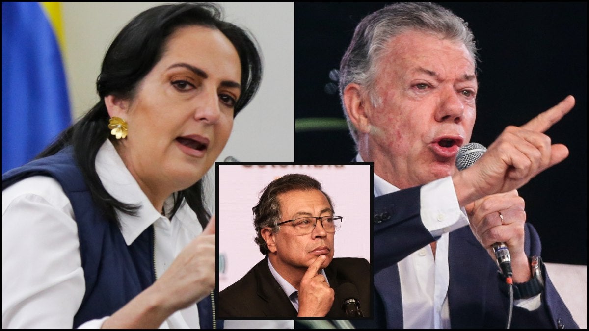 María Fernanda Cabal, Gustavo Petro y Juan Manuel Santos