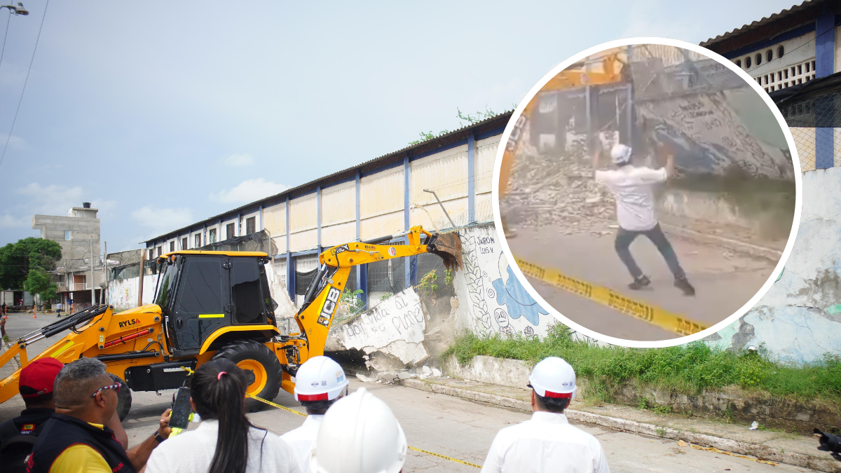 Casi le cae una pared a Dumek