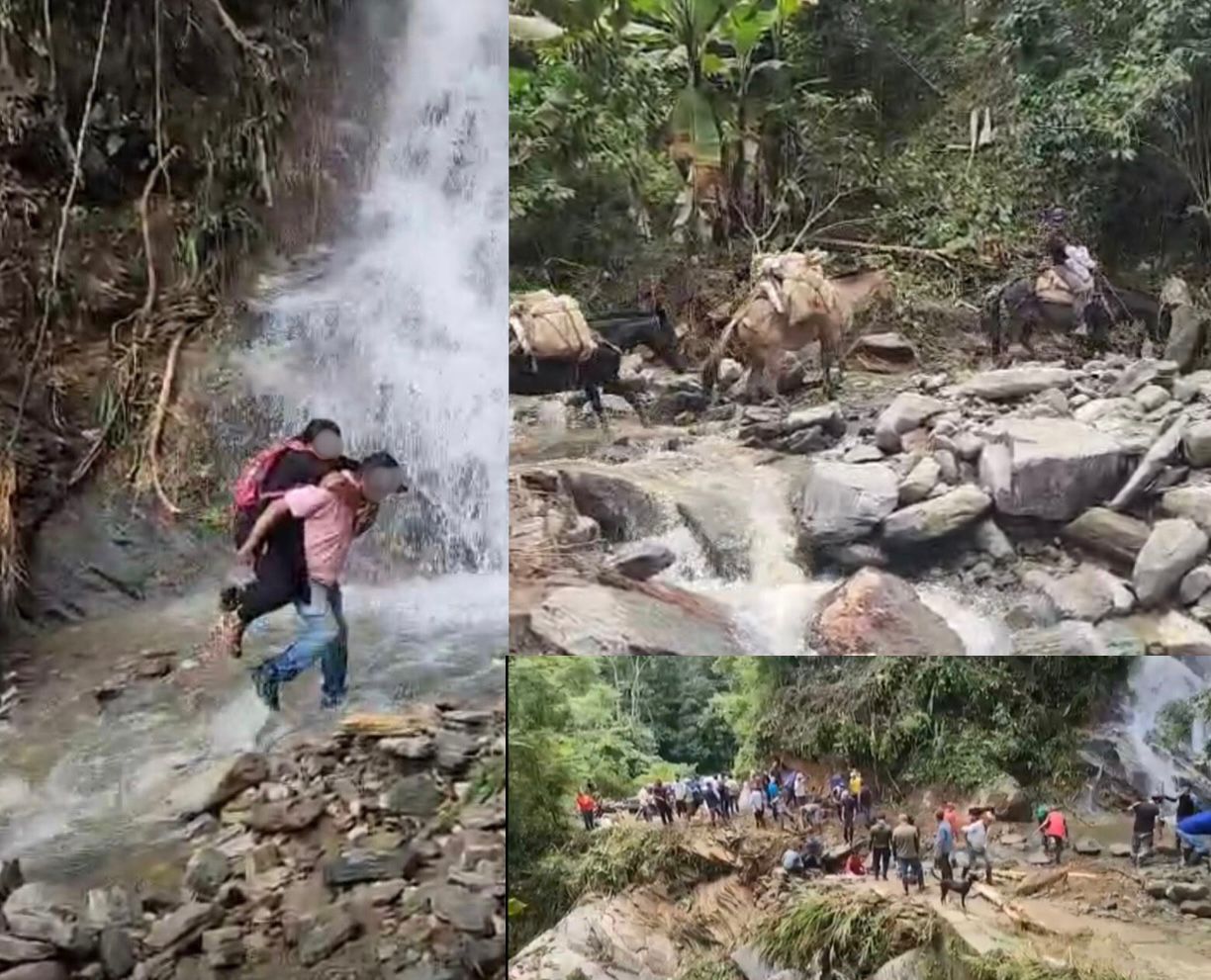 Caótica situación por derrumbes imposibilitan acceso a veredas de la Sierra Nevada