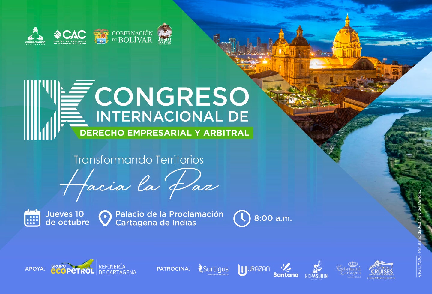 Cartagena se prepara para el IX Congreso Internacional de Derecho Empresarial y Arbitral