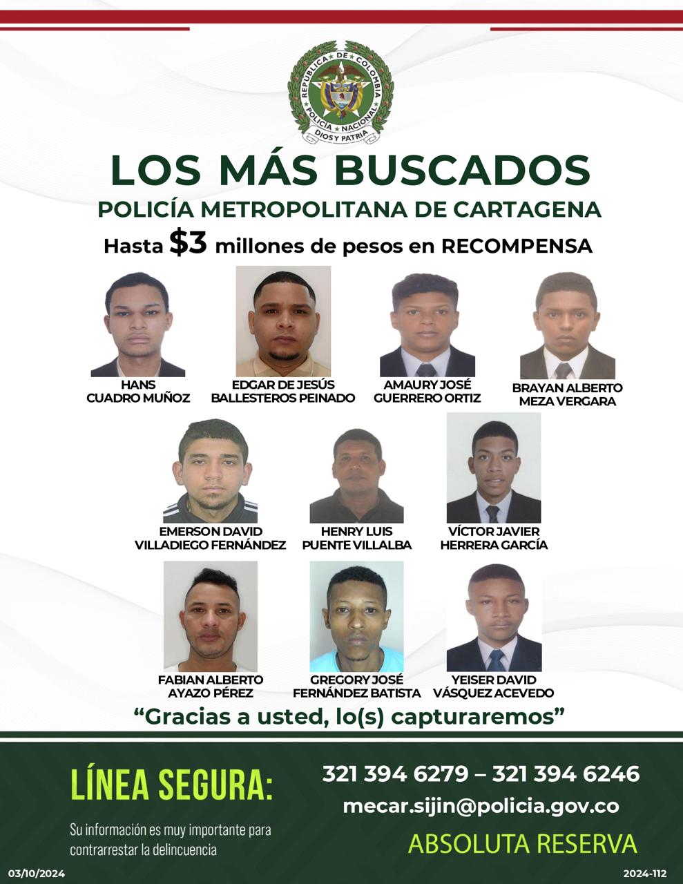 La Policía entregó la lista de los más buscados en la ciudad