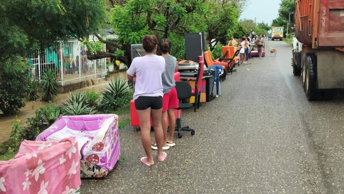 Damnificados en Santa Catalina, Bolívar.