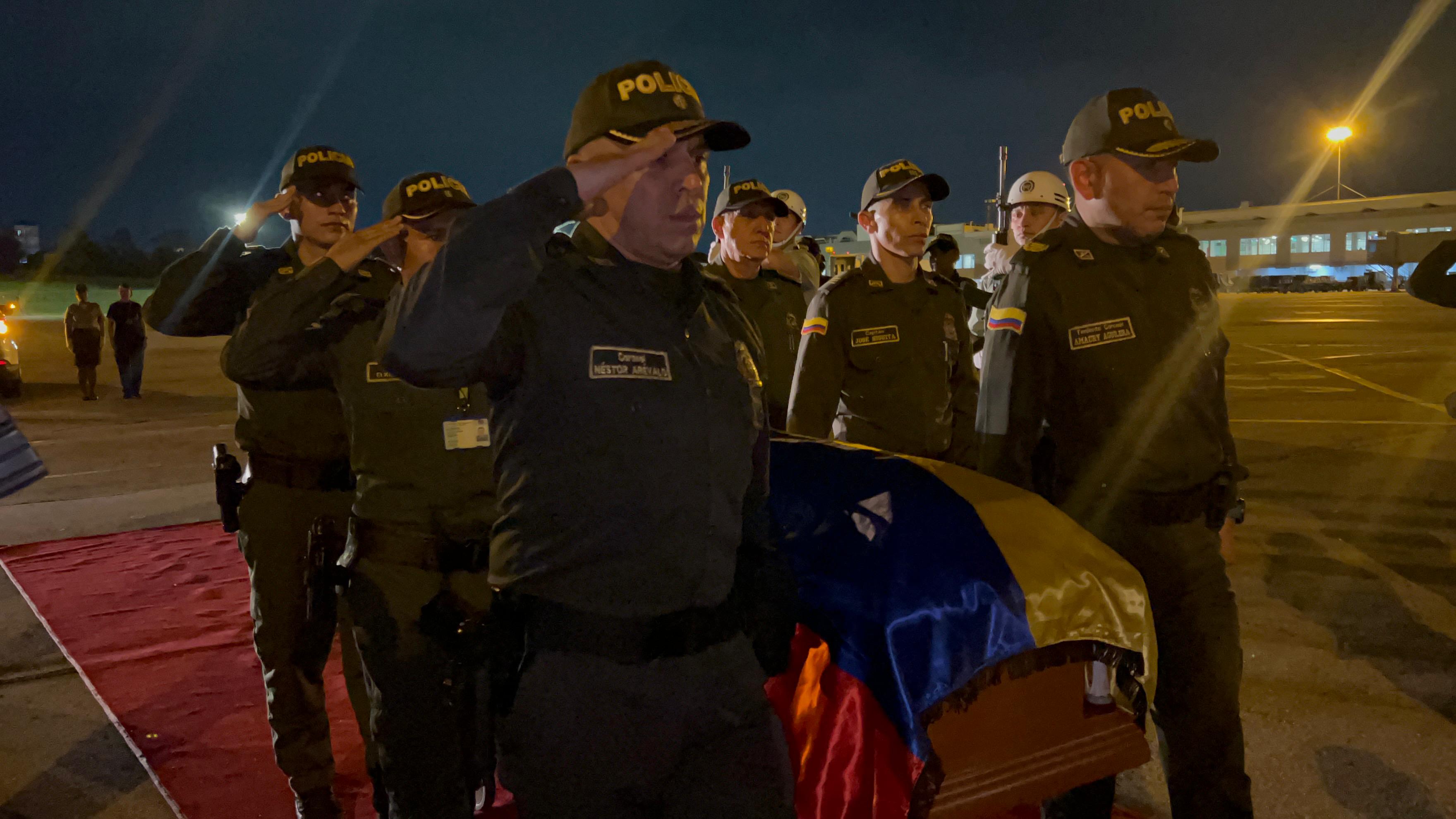 Fue trasladado a Barranquilla el cuerpo del uniformado de la Policía asesinado en el Catatumbo