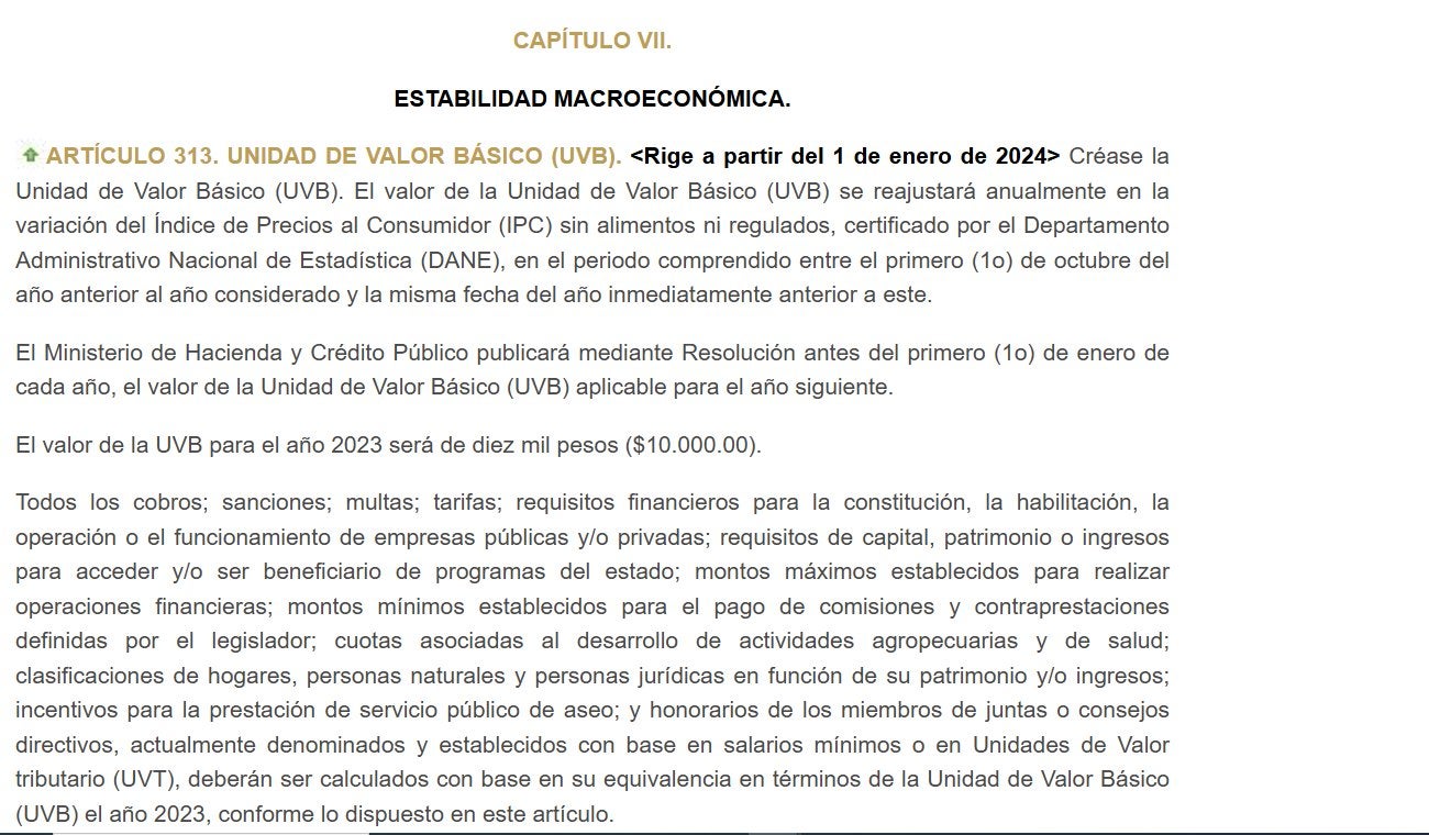 Artículo 313 de la Ley 2294 de 2023, Plan Nacional de Desarrollo 2022-2026