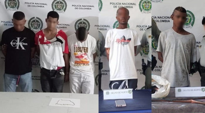 Capturan a cinco presuntos delincuentes en Cartagena 18 dic 2024