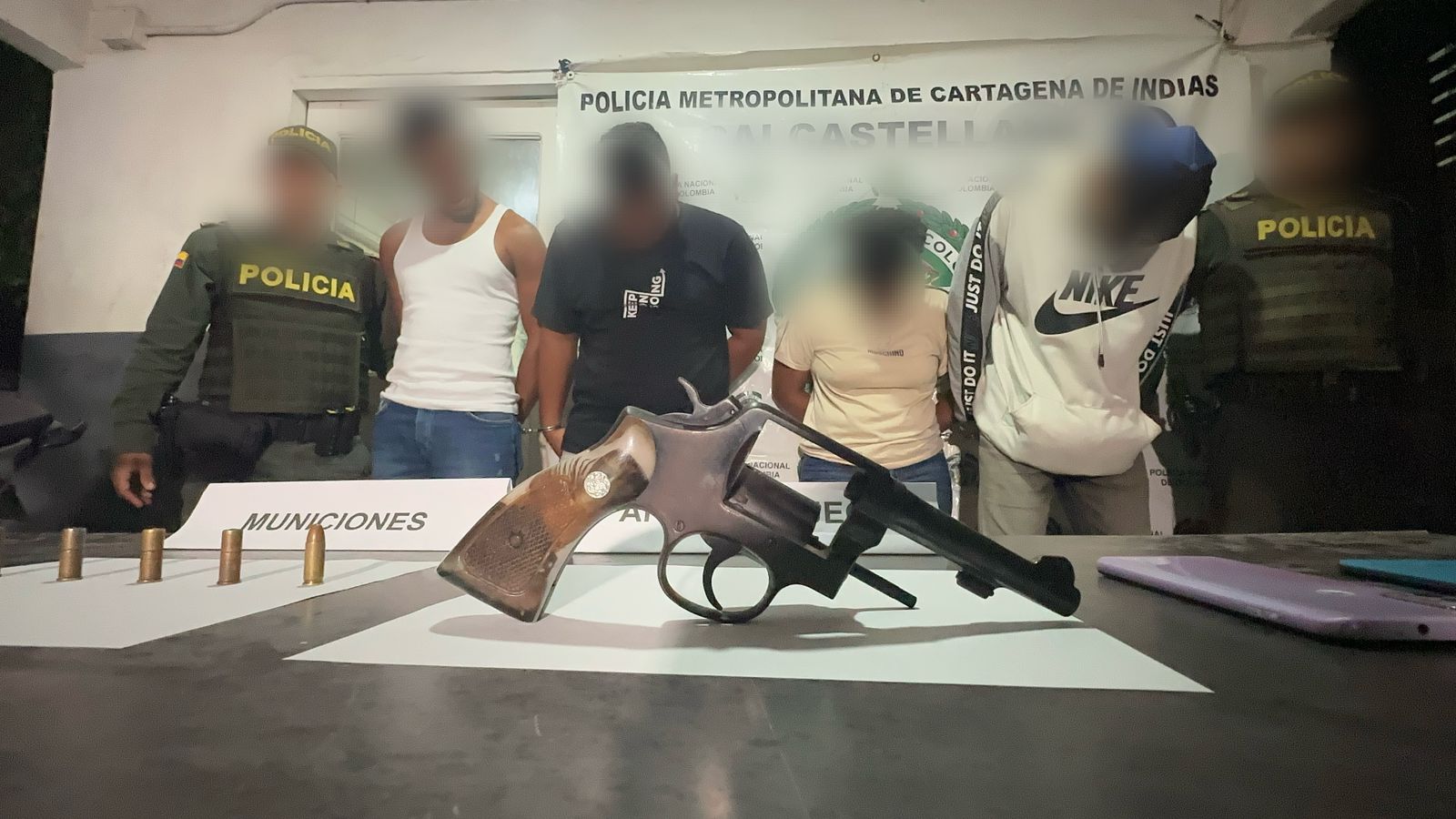 Capturados en el barrio Olaya Cartagena Diciembre 12