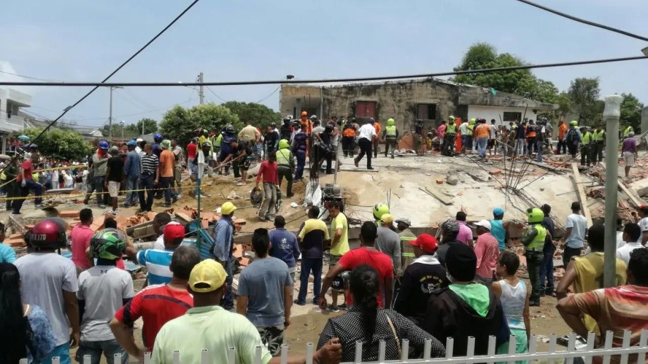 Desplome del edificio Portales de Blas de Lezo II en 2017 Cartagena Diciembre 14