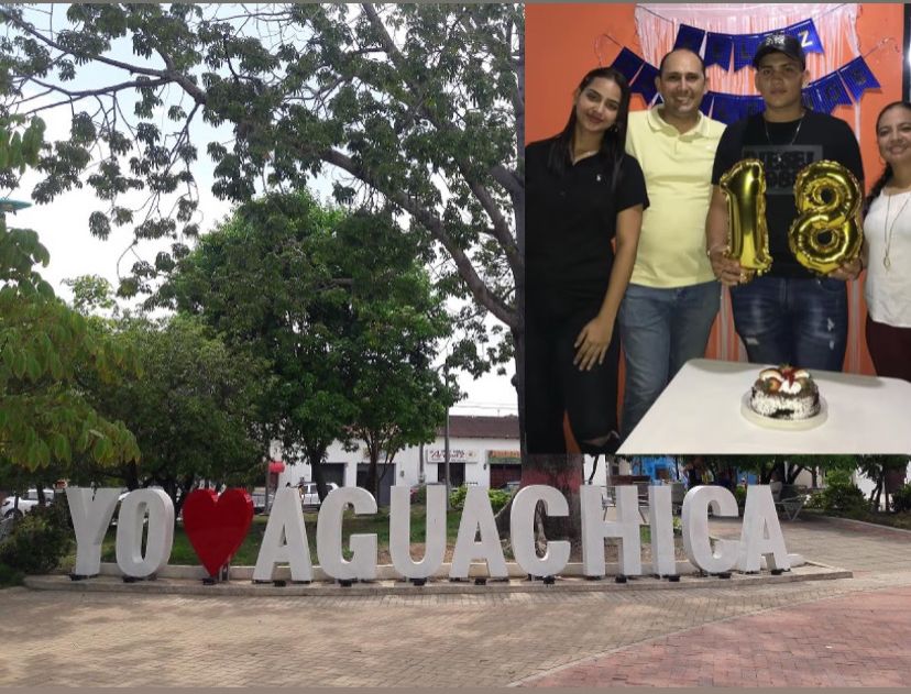 Los cuatro familiares se encontraban en un restaurante compartiendo.