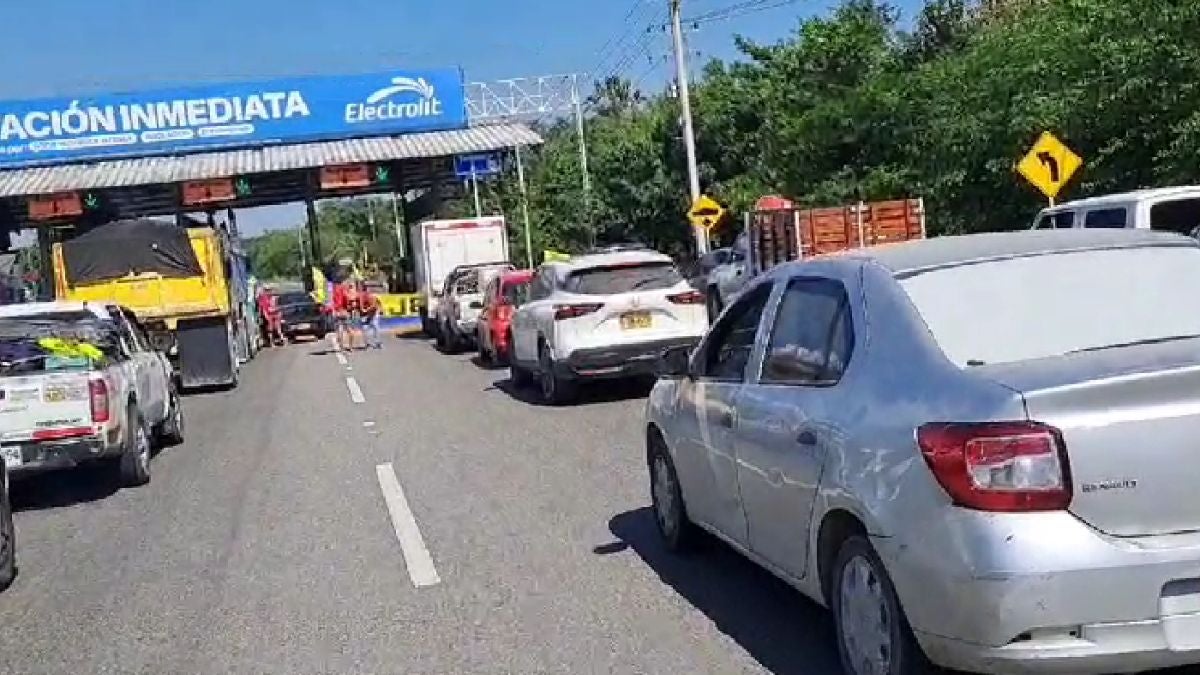 Manifestaciones a la altura de Turbaco, Bolívar