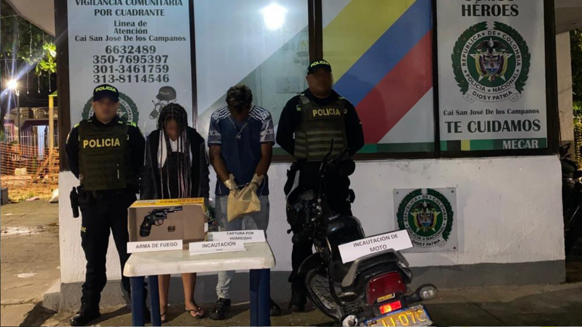 Capturados dos presuntos sicarios tras persecución policial en Cartagena