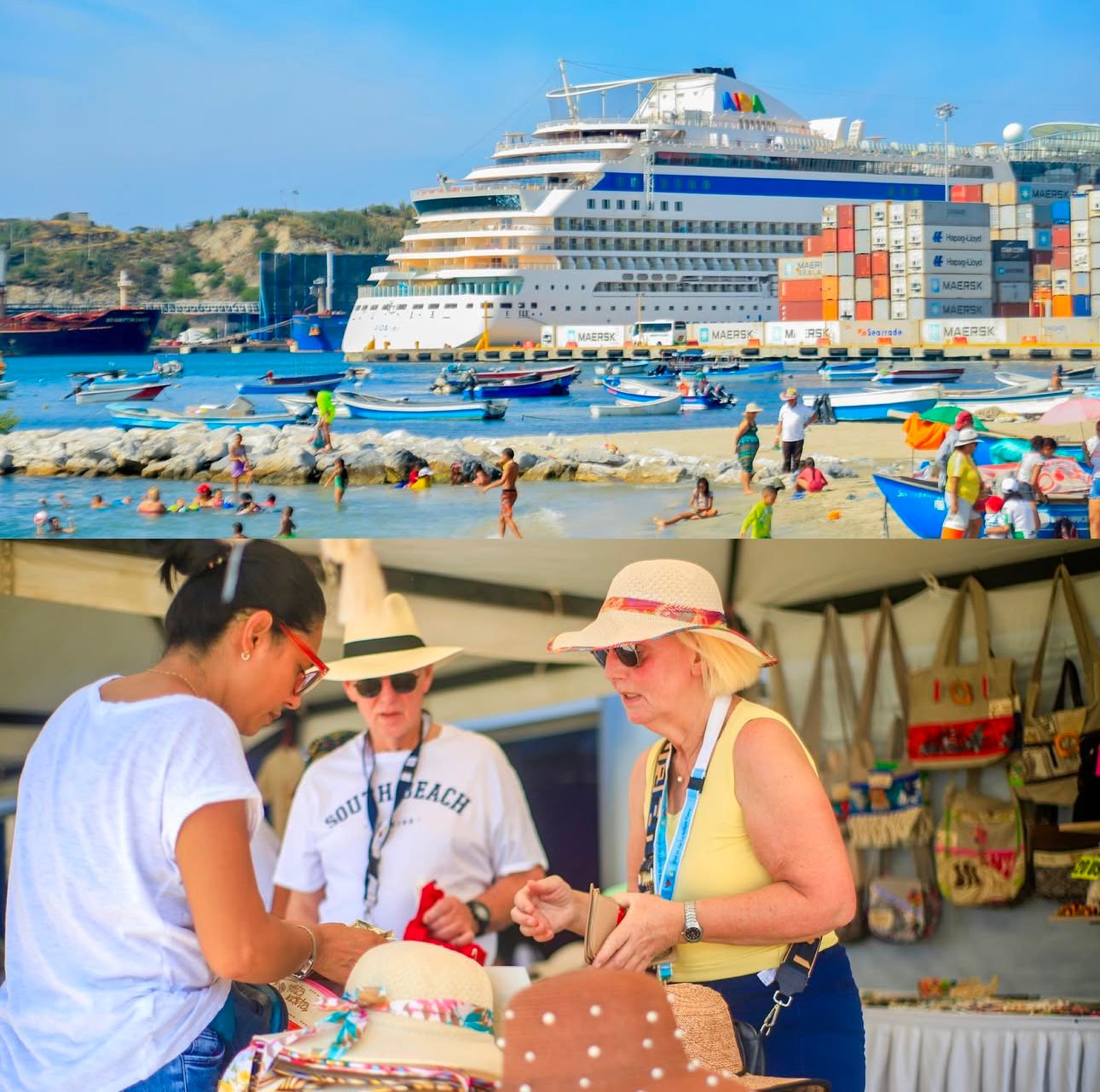 Santa Marta recibió por primera vez al crucero Aidaluna con más de 2.000 turistas