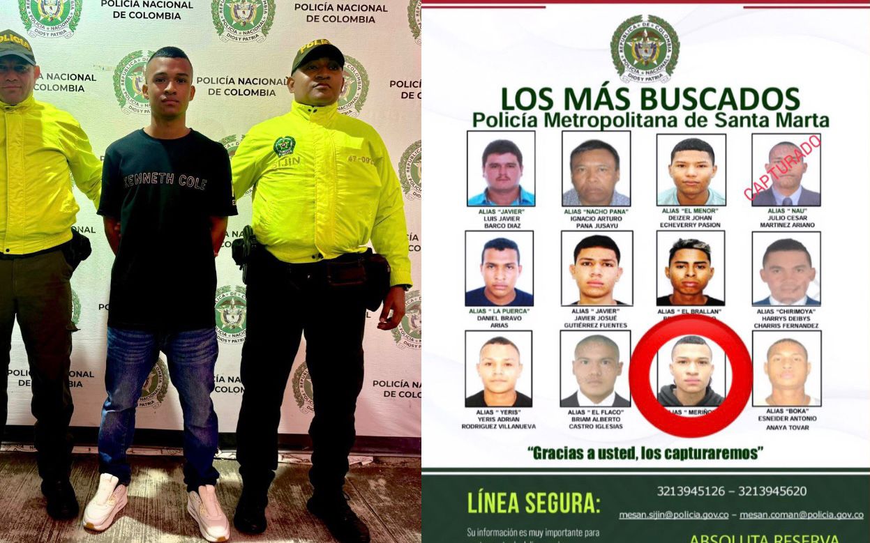 Dos de los más buscados en Santa Marta cayeron en menos de una semana