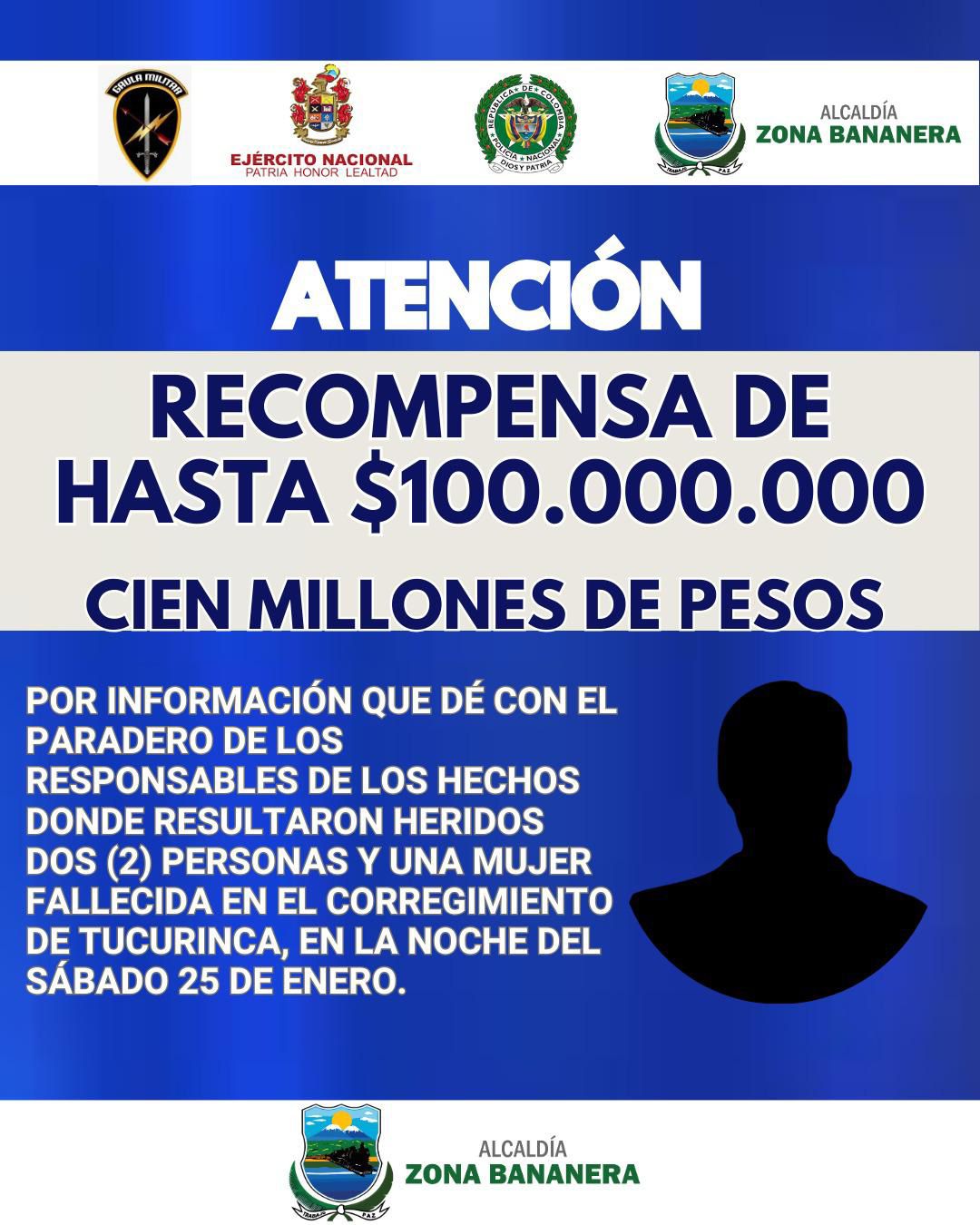 Millonaria recompensa ofrece alcaldía de Zona Bananera por asesinos de la administradora de un billar