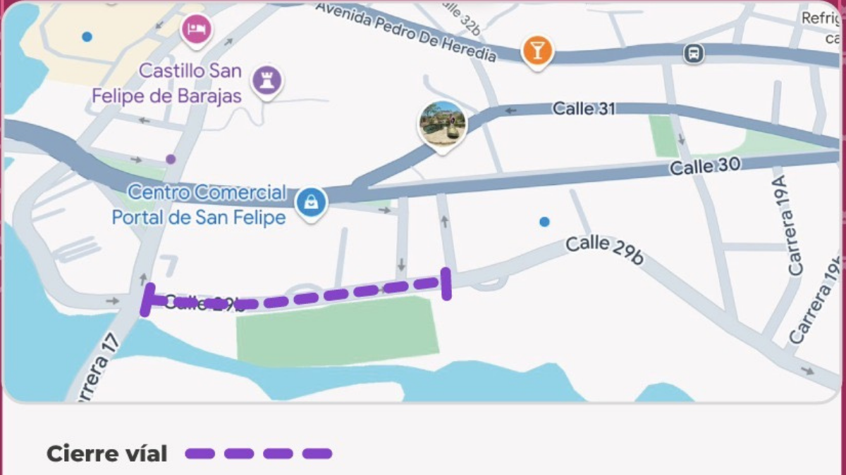 Cierres viales en Cartagena