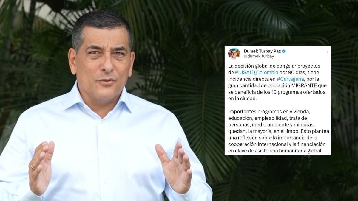 Dumek Turbay, alcalde de Cartagena reacción recorte USAID