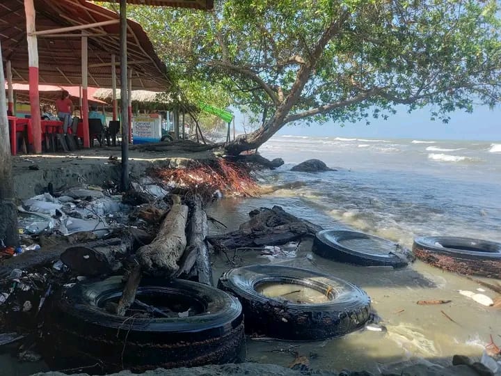La erosión afecta a la zona costera