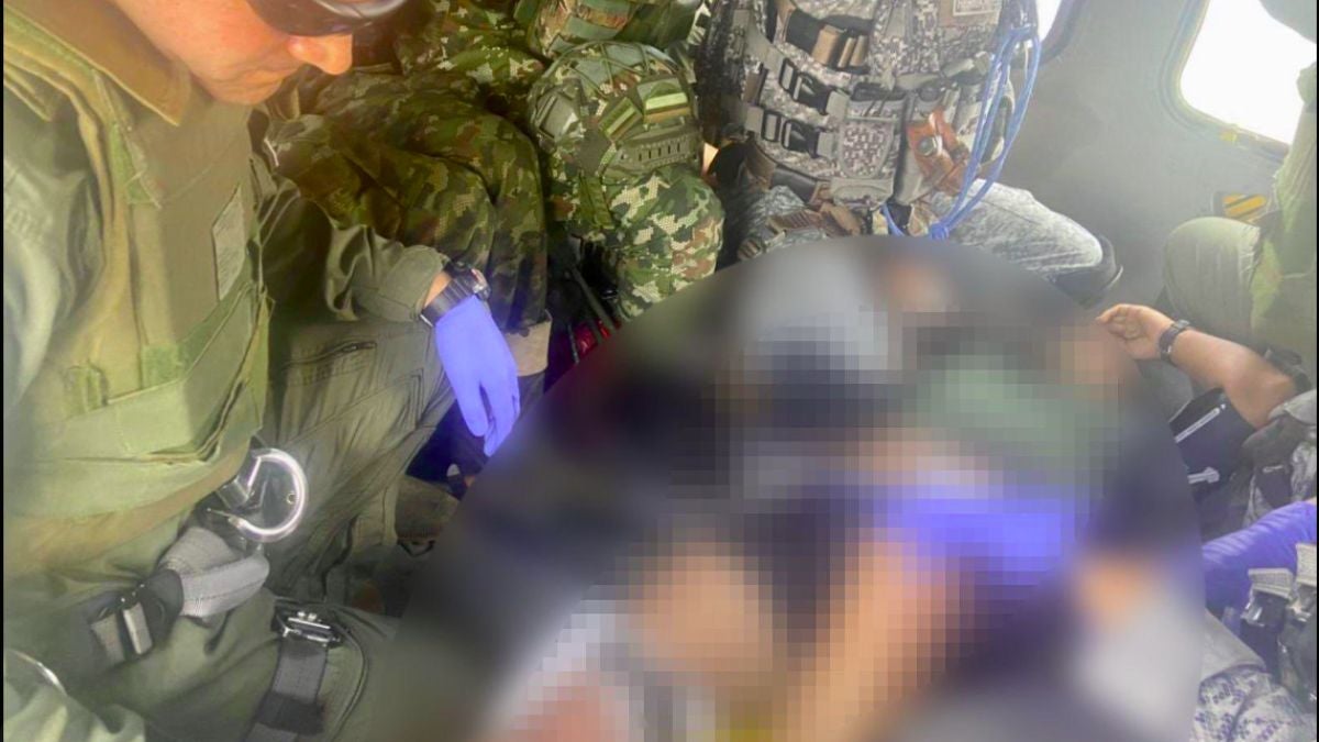 Imagen momento del traslado a un centro médico