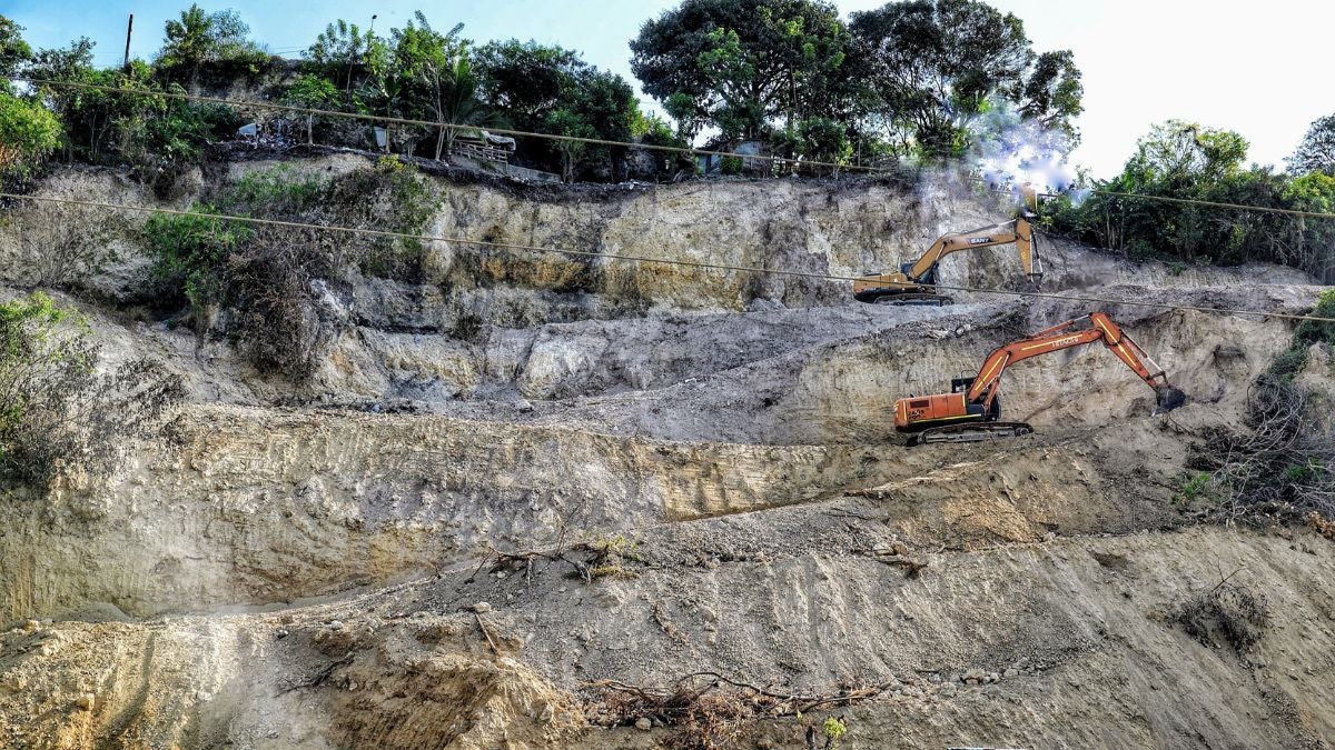 Imagen de las obras en la zona