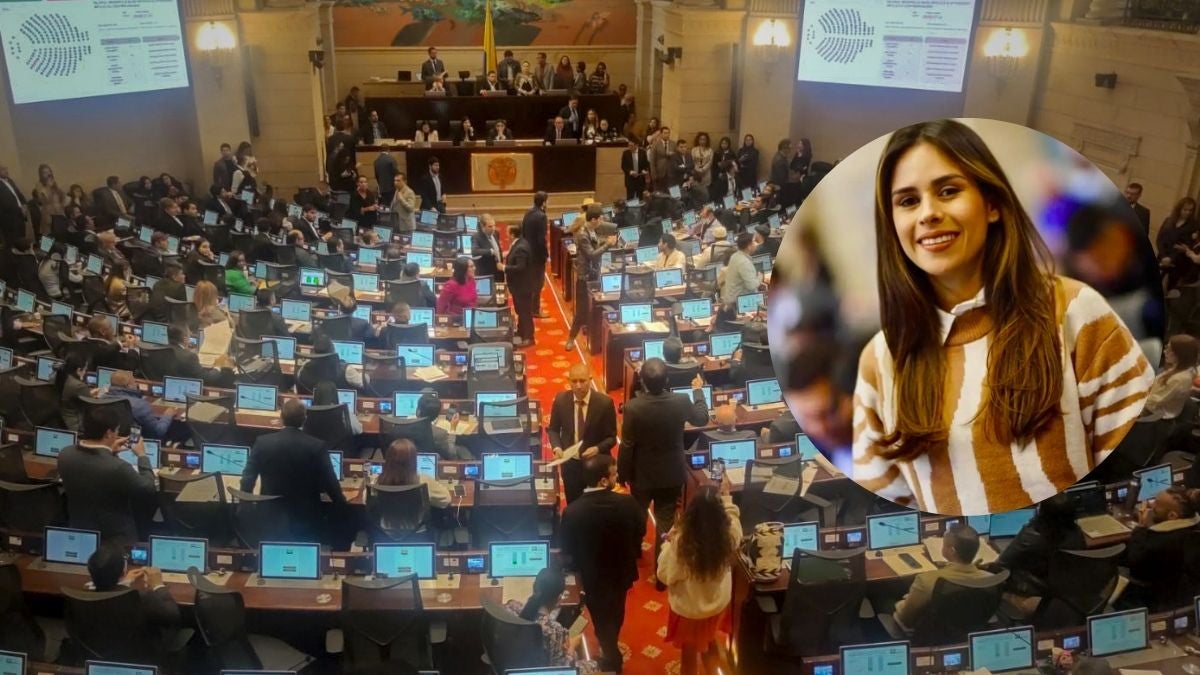 De fondo: imagen referencia reunión representantes a la camara, fotografía de Angela Vergara