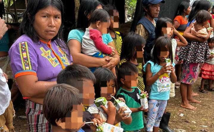 Entre los desplazados hay muchos niños