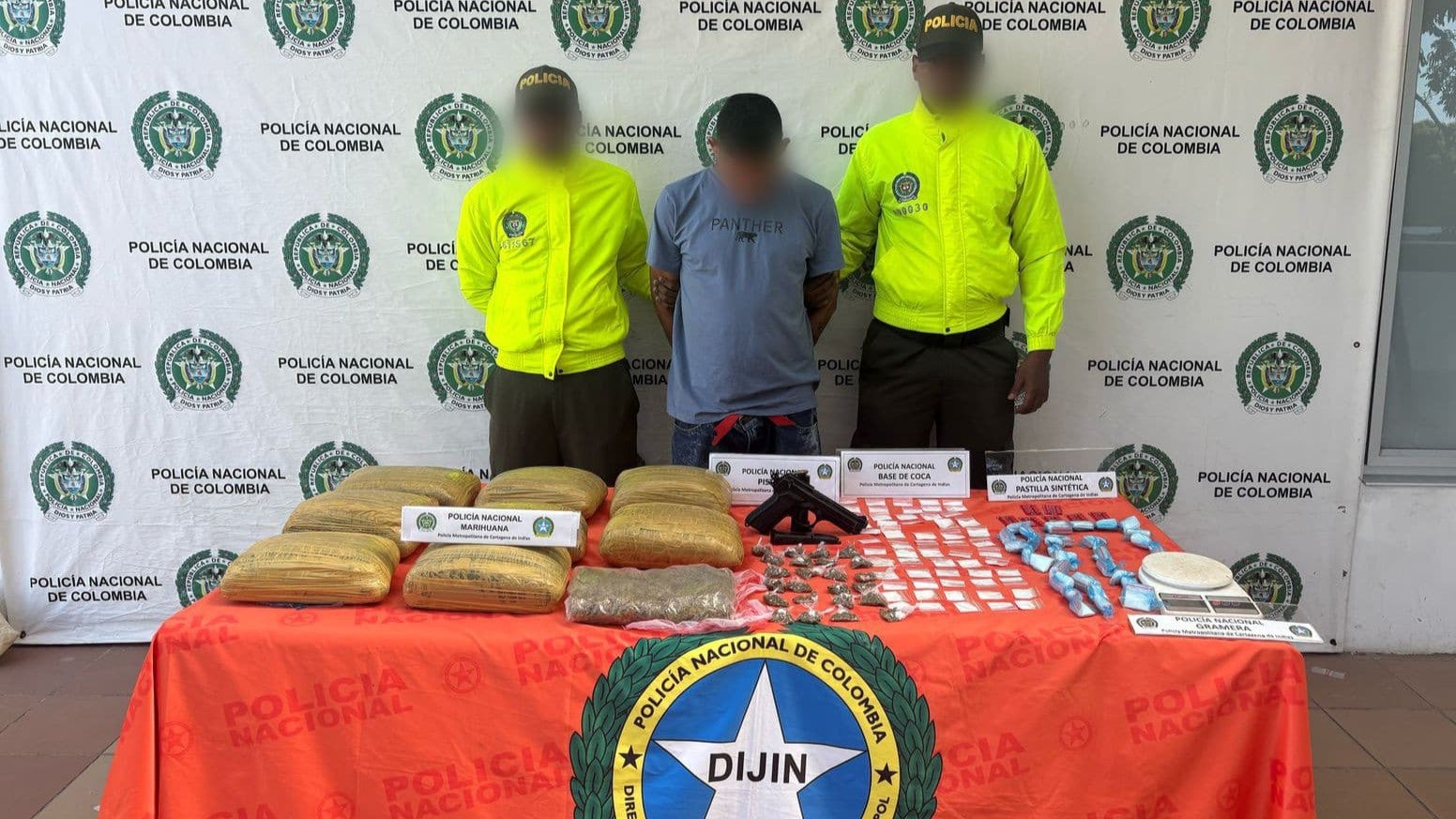Capturan a presunto cabecilla de una banda criminal en Cartagena e incautan más de 9 kilos de marihuana