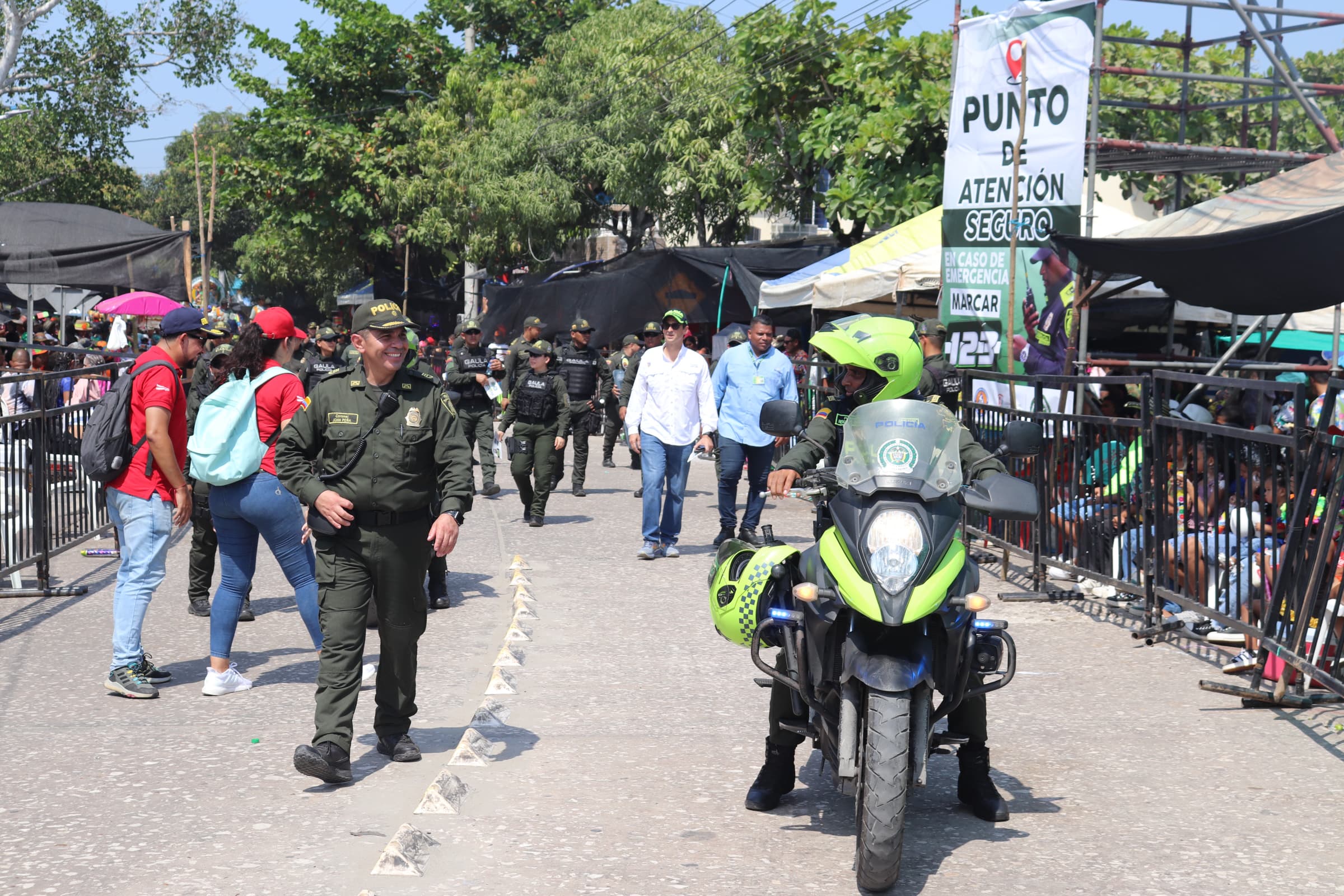 Los uniformados fueron distribuidos y desplegados de manera estratégica en todos los eventos