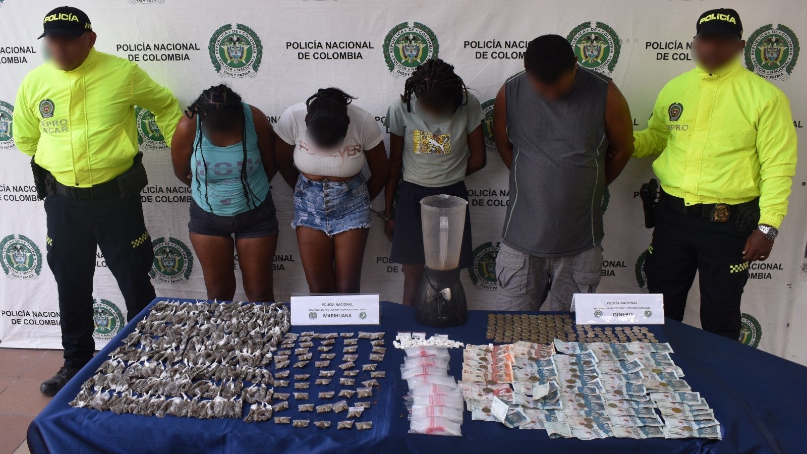 Desarticulan banda que expendía 12 mil dosis de drogas en Cartagena