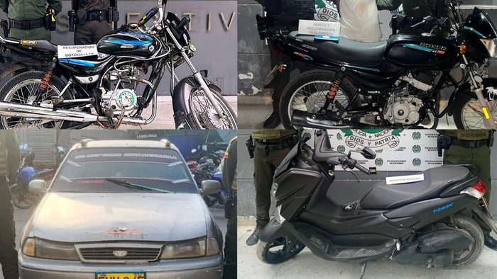 Cuatro vehículos fueron recuperados en operativos contra el hurto en Cartagena