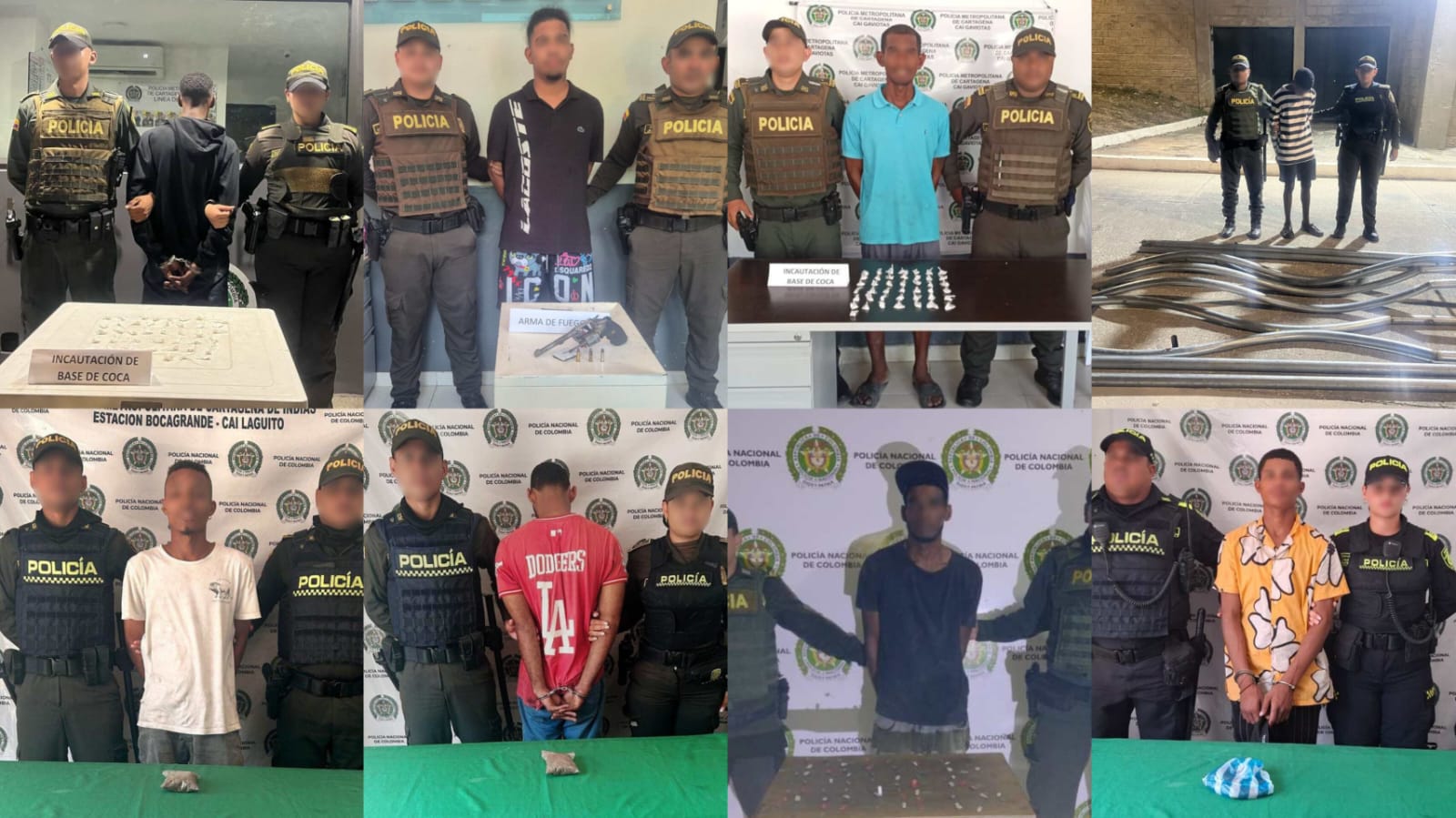 Los uniformados capturaron a 102 personas por diversos delitos en Cartagena Mar 25