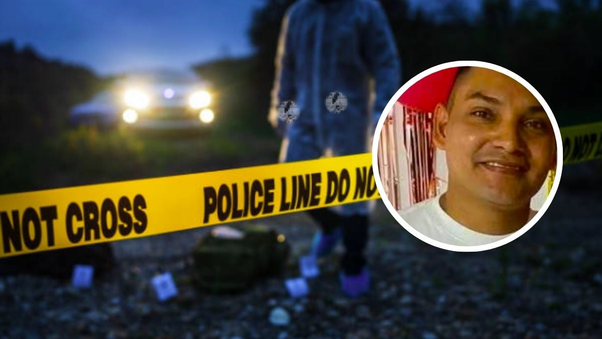 De fondo: Imagen referencia - Fotografía uniformado: difundida en redes sociales