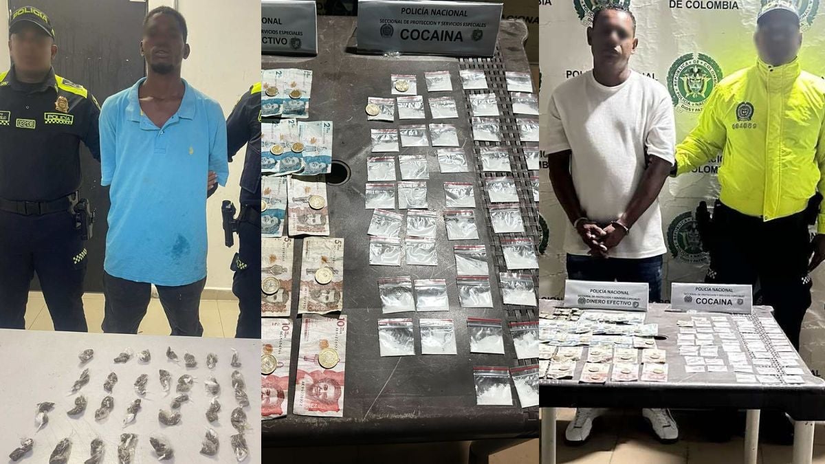 capturan a dos sujetos en Cartagena por tráfico de estupefacientes