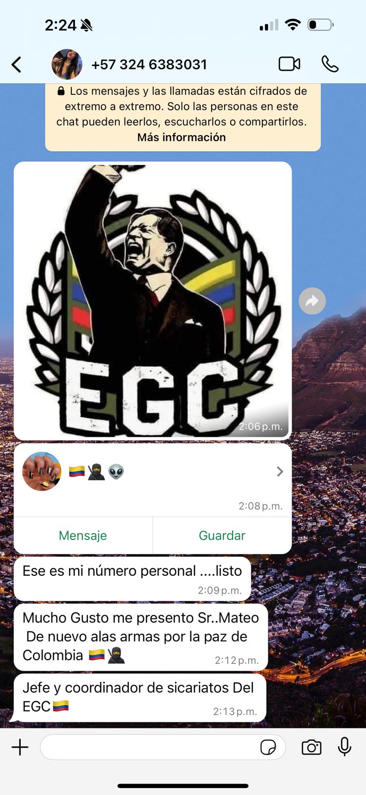 Conversación difundida por la víctima