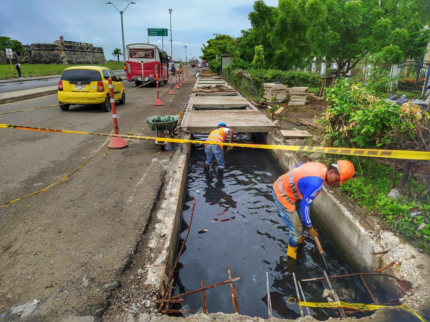 Drenaje pluvial en Cartagena