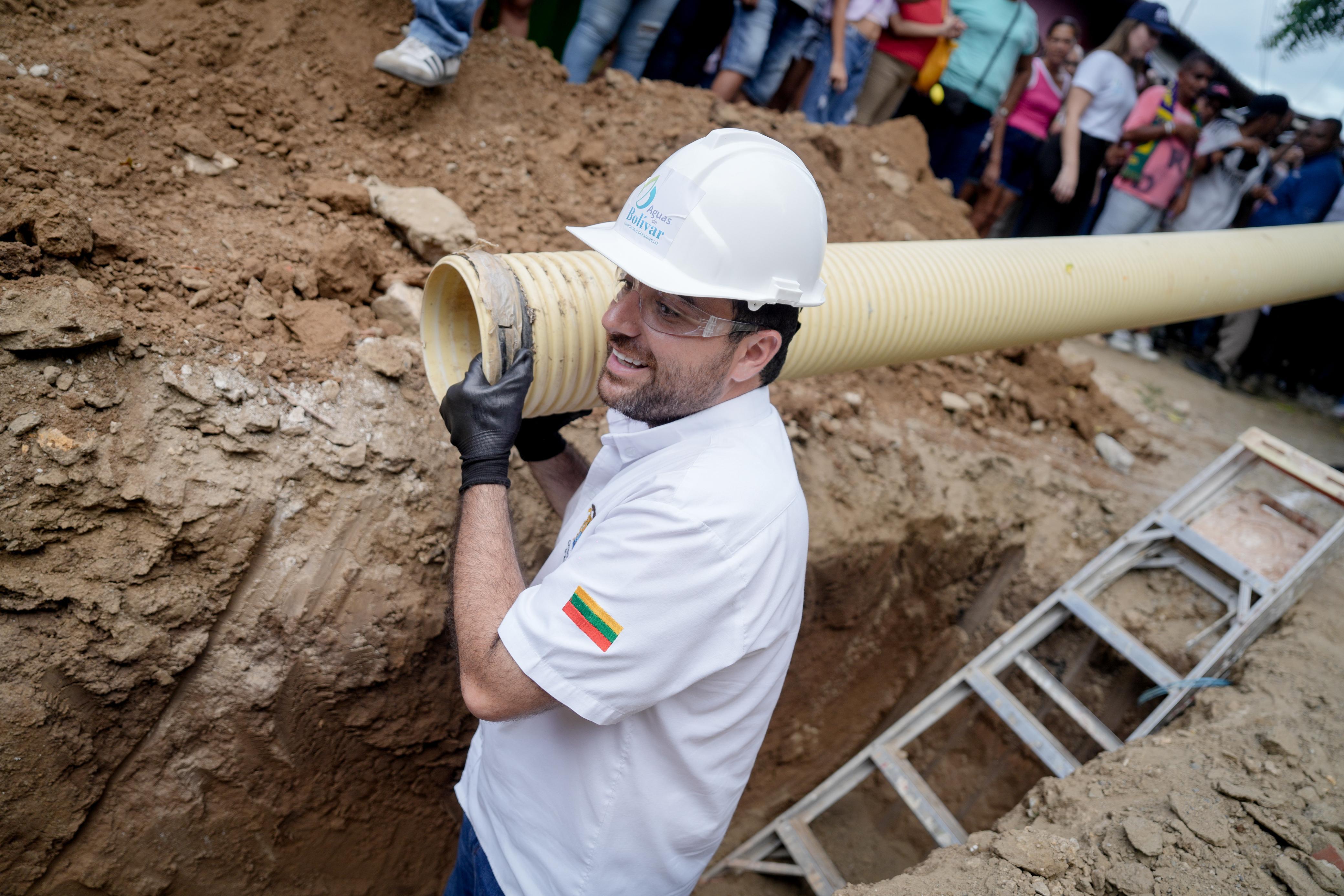 Inicia construcción del alcantarillado en El Guamo, Bolívar