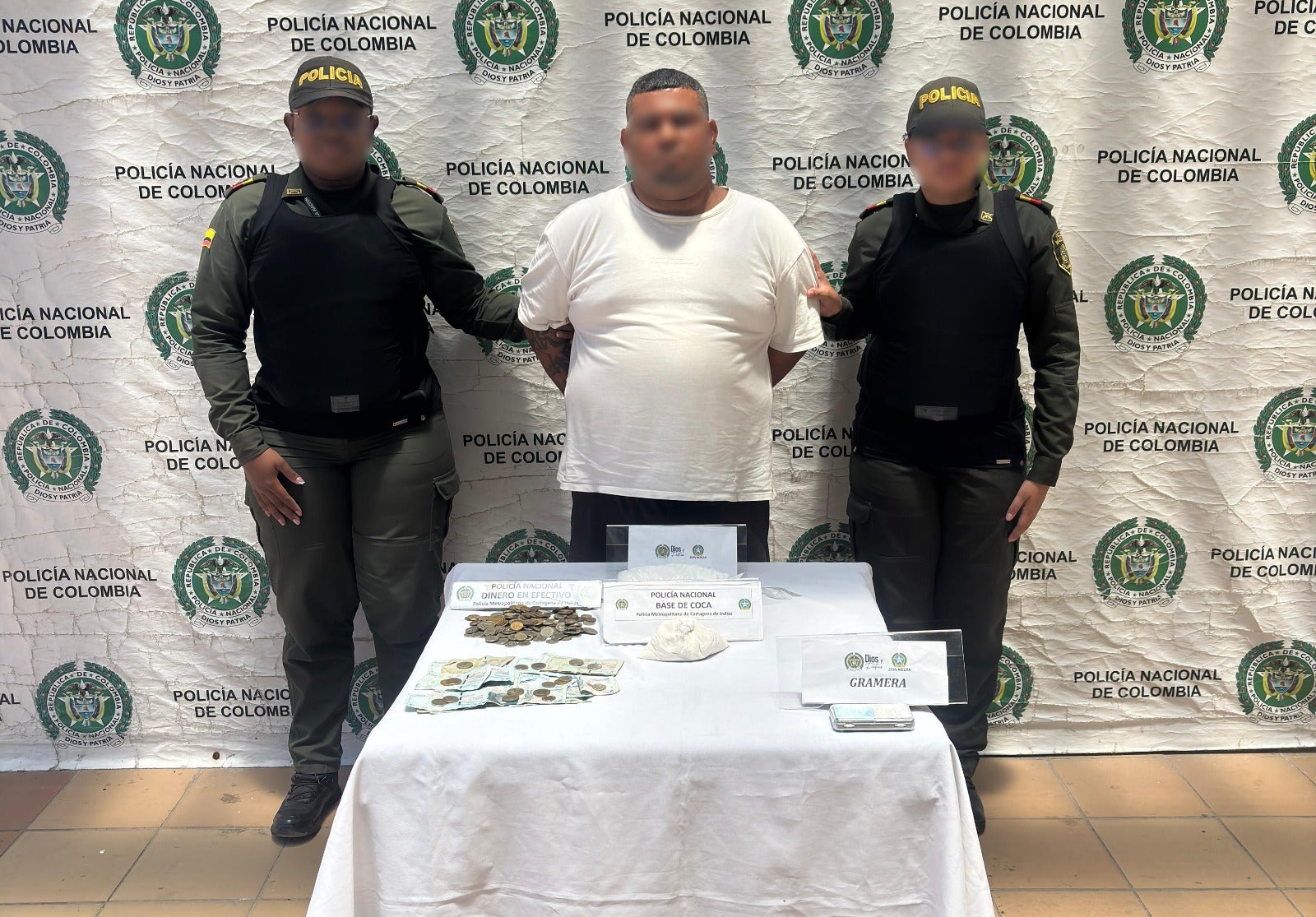 Cae alias ‘El Gordo’ por tráfico de estupefacientes en el barrio La Esperanza de Cartagena
