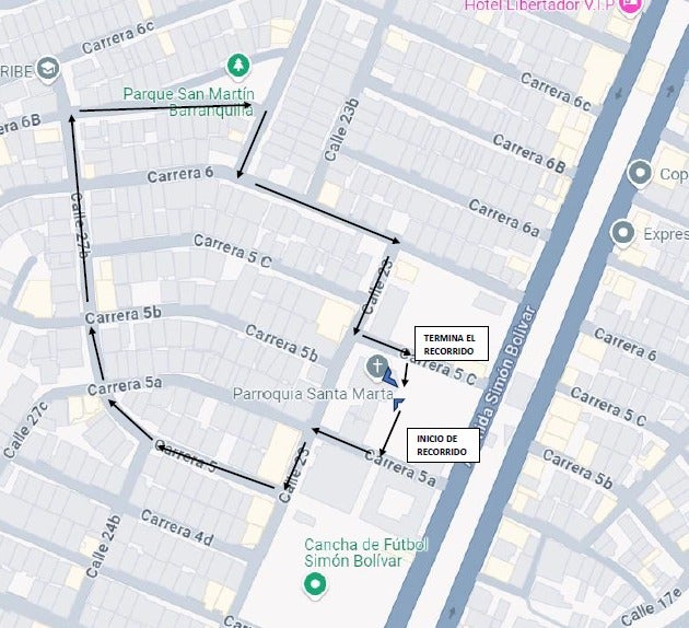 Cierre vial procesión