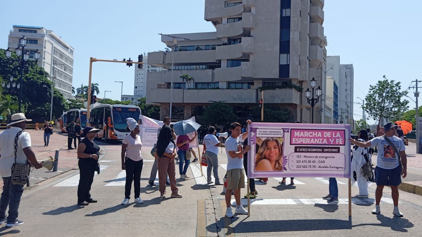Plantón en el Centro Histórico de la ciudad