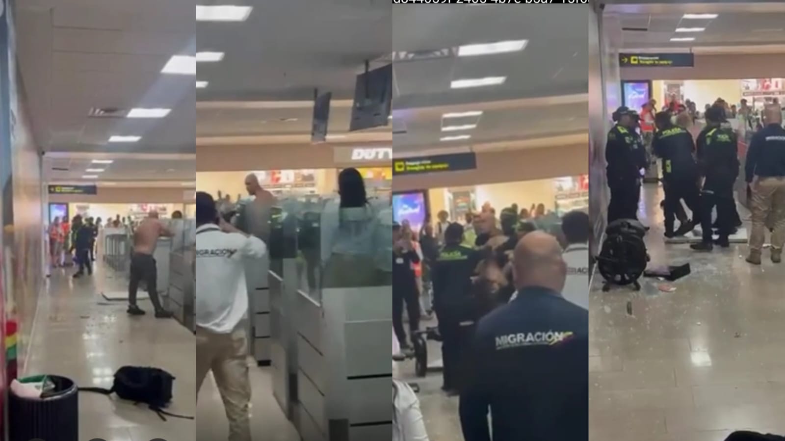 Extranjero causó desmanes en oficinas de Migración del aeropuerto de Cartagena