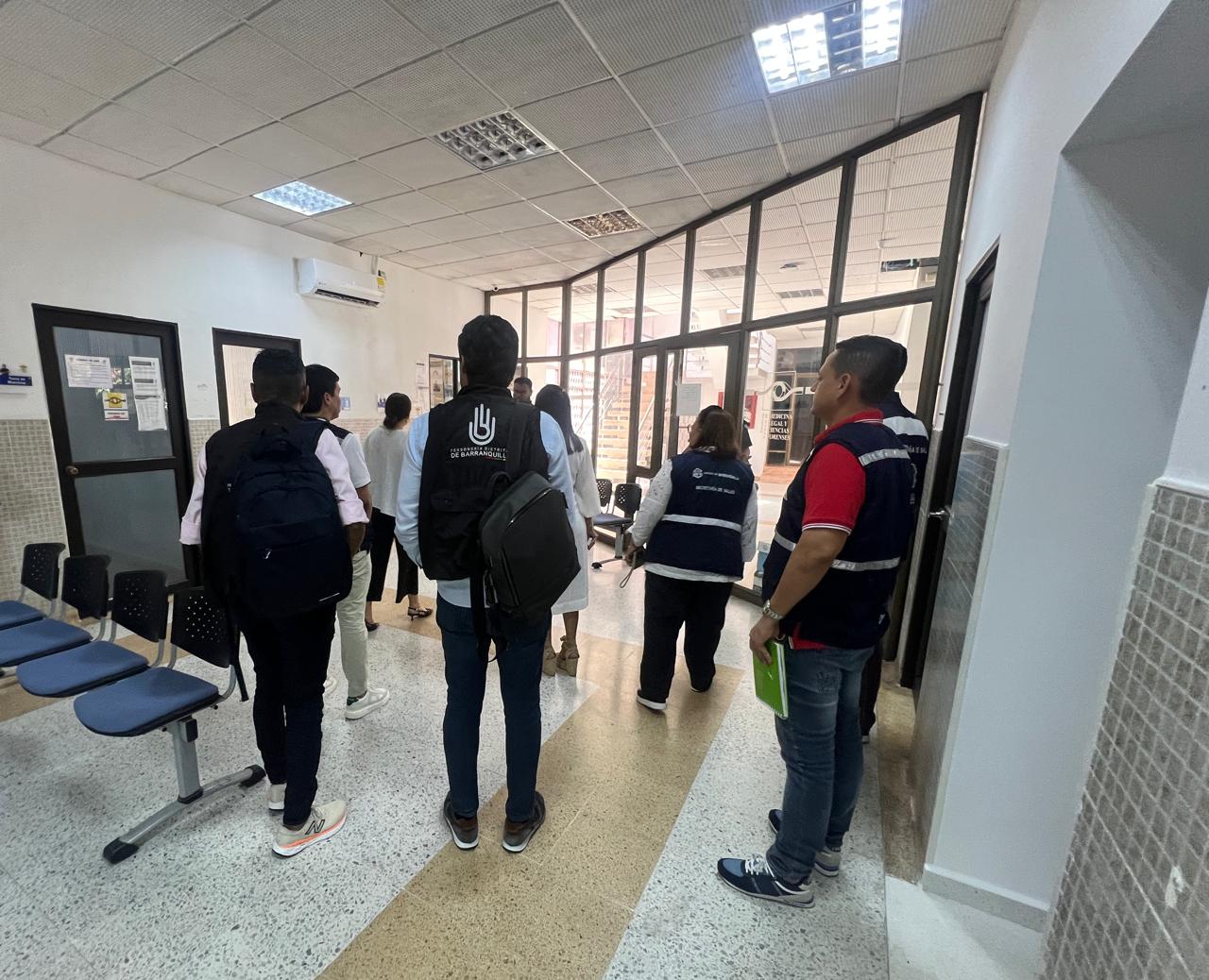 Inspección de la secretaría de Salud de Barranquilla en Medicina Legal.