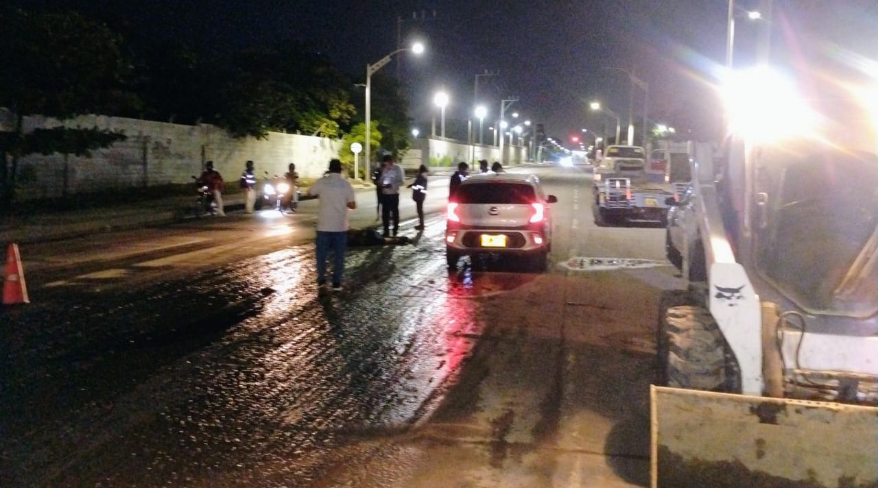 Accidente en vía 40