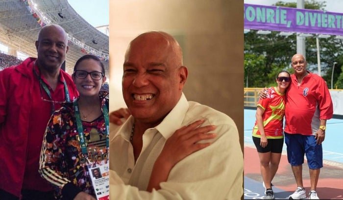 Eugenio Baena, periodista con su hija, Chechi Baena