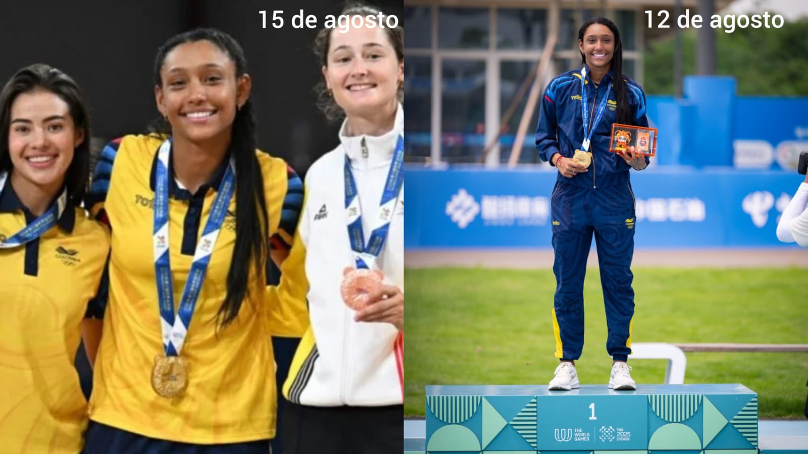 Patinadora María Fernanda Timms logra doble oro en los Juegos Mundiales Chengdú 2025