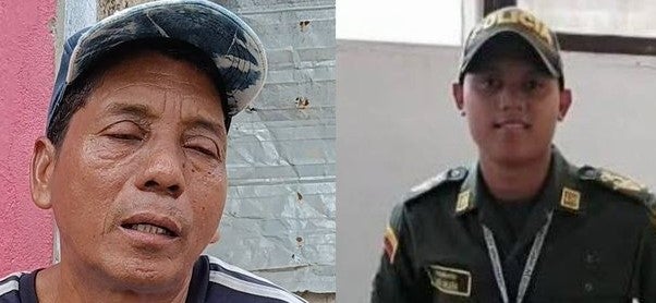 Policía muerto en Antioquia y su padre
