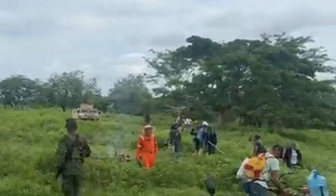 Imagenes del momento de la invasión ilegal